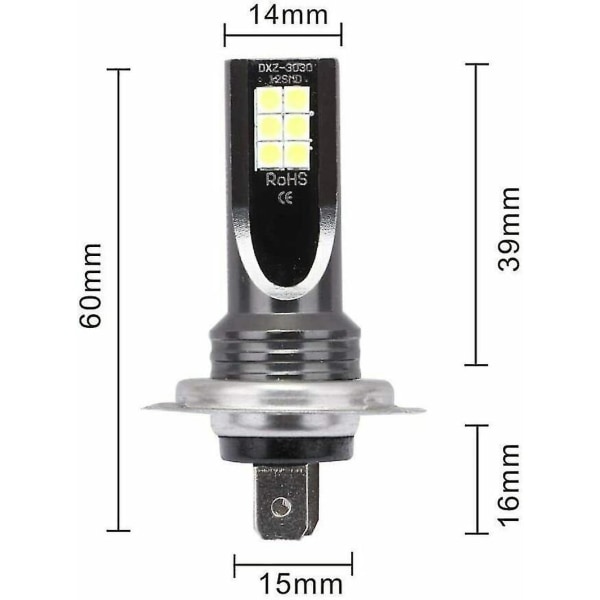 4x H7 LED-strålkastarlampa kit helljus 110w 30000lm Superbright 6000k vit 8 pcs