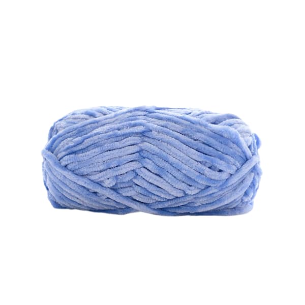 Chenille Fløyelsgarn Chunky Strikket Kardet Tråd SKY BLUE