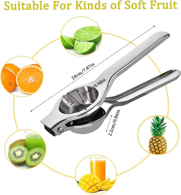 Citronpresser, manuel citruspresser i rustfrit stål, limepresser, håndsaftpresser, citronpresser
