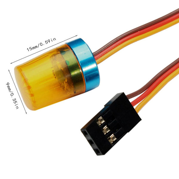 Led-lampe Strobing-sprængende Blinkende roterende lys til 1/10 Rc bil 1:14 Tamiya Tractor Engineering Truck