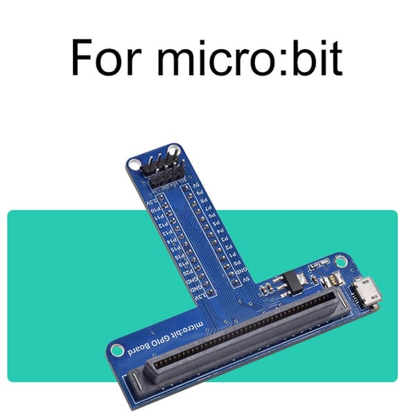 T-tyyppinen laajennussovitin Microbit-leipälaudalle Python-grafiikkaohjelmointirajapinta Bbc Micille blue