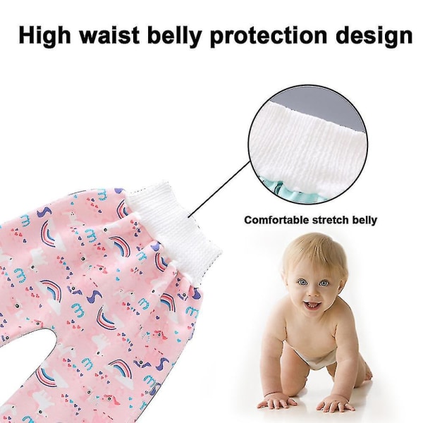 2 pakkausta vedenpitävät ja vuotamattomat vaippahousut Pottaharjoittelukangasvaippahousut baby ja tytön yöaikaan