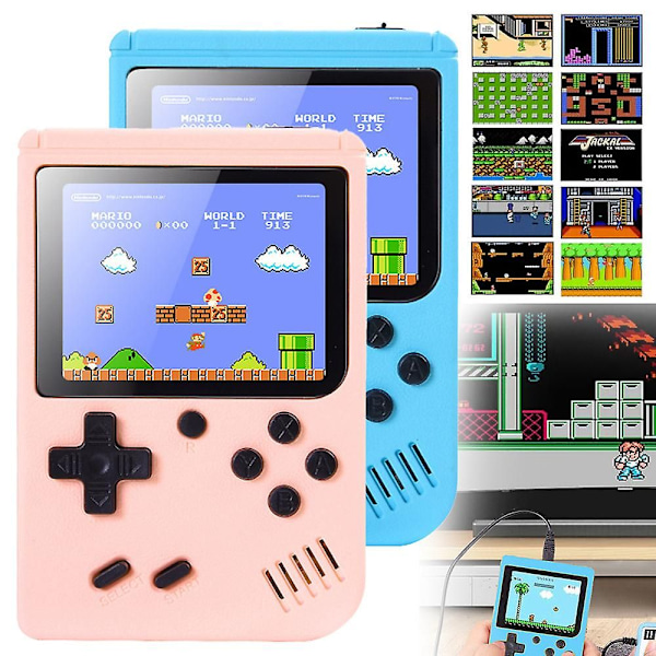 500 i 1 Retro Gameboy Maskin Mini Handhållen Videospelkonsol Inbyggd Klassisk Spelare Barn Vuxen Rolig Leksak Presenter
