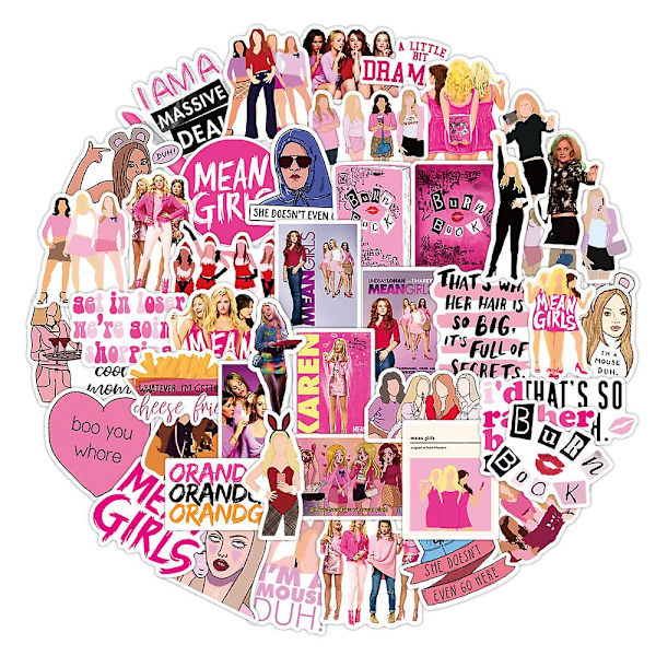 50 Mean Girls Graffiti -tarraa, vedenpitäviä matkalaukku-, kannettava-, skootteri- ja vesikuppitarroja