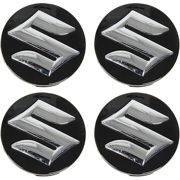 4 st 54mm Bilnavkapslar för Suzuki Swift SX4 S-cross Ignis Vitara Solio Bandit Swace, Rostfria Fälgkapslar Trim
