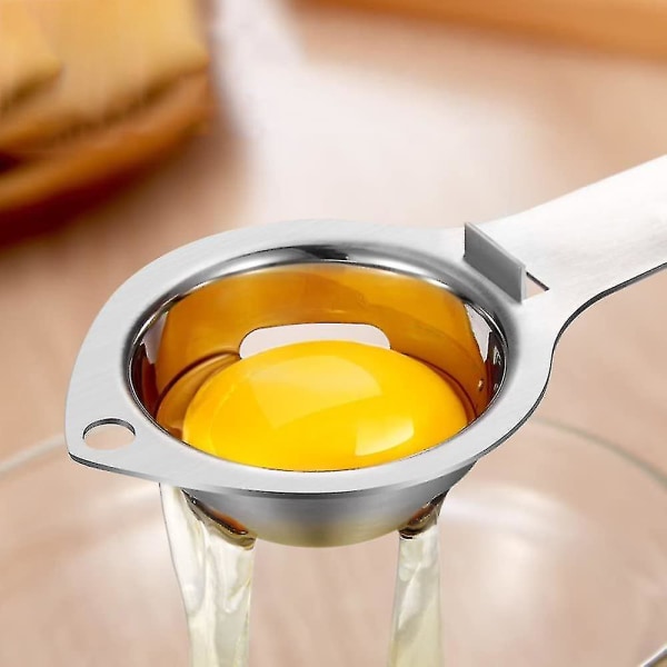 Æggeblomme og æggehvide Separator Rustfrit stål Æggehvide Bommefilter Separator Madlavningsværktøj Opvaskemaskine Sikker Chef Køkken Gadget