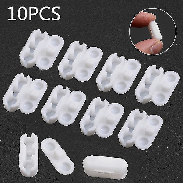 10 kpl/erä Muoviset rullaverhojen vetoketjun liitin Verhoketjun liitin Pystyverhojen liittimet Varaosatyökalun vaihto 10 PCS
