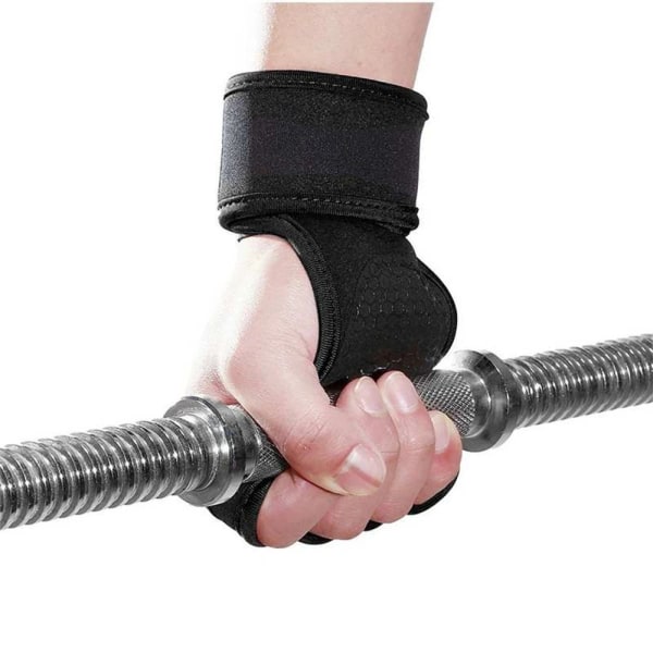 Gym Handskar Handled Träning Fitness Handskar SVART Black XL