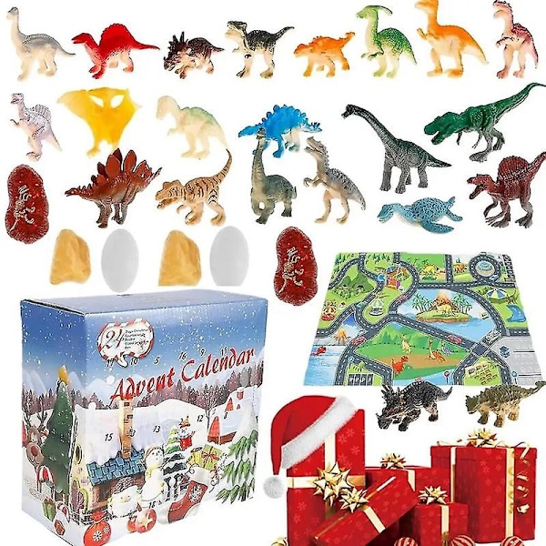 Dinosaur Adventskalender 24 Dager Dinosaur Jul Nedtelling Kalender Leke Dino Leke Julegave For Gutter Jenter 3 År Gammel A