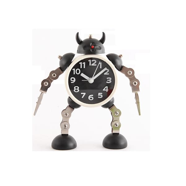 Robotvekkerklokke for barn, gutter, analog vekkerklokke