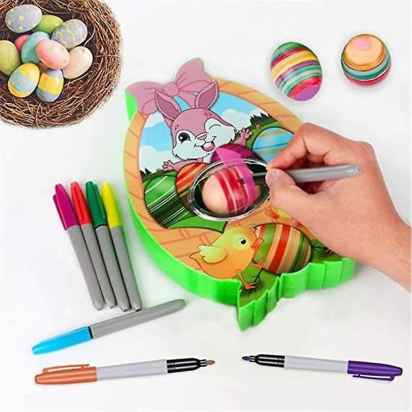 Eggmazing Bunny Easter Egg Mini Rotating Decorator Kit Egg Decorating Spinner Easter Gift