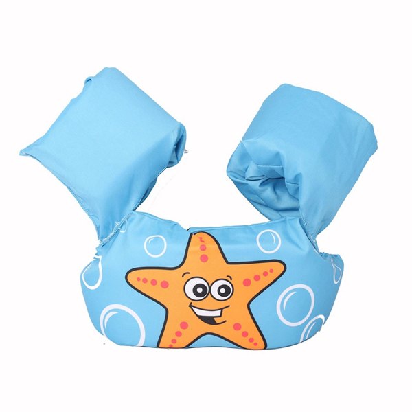 Toddler Flytväst Simväst Swim Floaties För Småbarn Flickor Och Pojkar Barn Simma Sky Blue Starfish