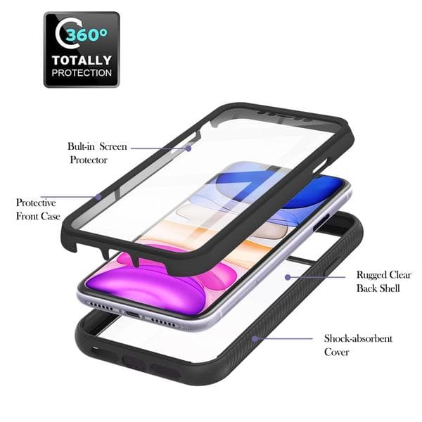 Iskunkestävä Edge-kuori iPhone 11 Musta