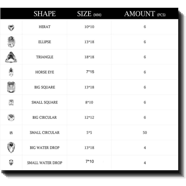 Sy På Rhinestones 130 Stk Blandede Former Glas Rhinestones Sy On Crystal Gems Mental Flatback Parent