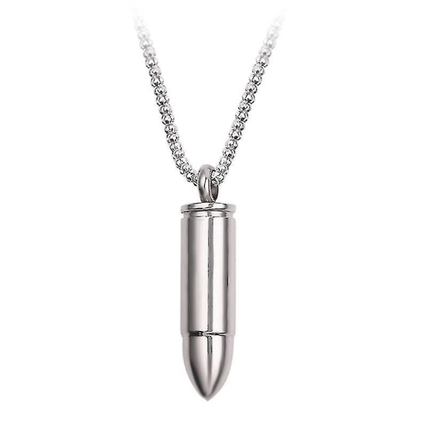 Kugler vedhæng i rustfrit stål Klassisk charme halskæde til mænd Creative Unique--sølv A
