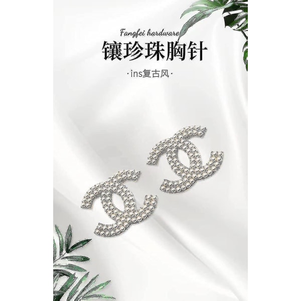 Bebetter Cc rintaneula Naisten villapaita Pieni puku Koristeellinen rintakoru Diamond Pearl Koristeellinen nappi rintakoru Paras lahja naisille Tytölle H