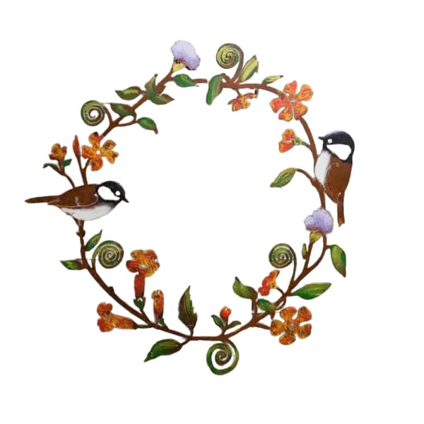 Metallic Decorative Wreath, Modern Wall Decor for All Seasons