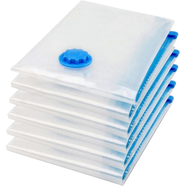 10-pack 70x50cm Vakuumförvaringsväskor - Lufttäta utrymmesbesparande vakuumväskor för garderober, skåp - Stora återanvändbara vakuumväskor för kläder, täcken, sängar