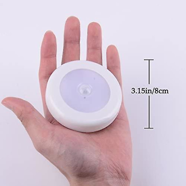 Trådlöst LED-ljus med rörelsesensor för garderob, trappor, hall, kök, sovrum (3st) (vit