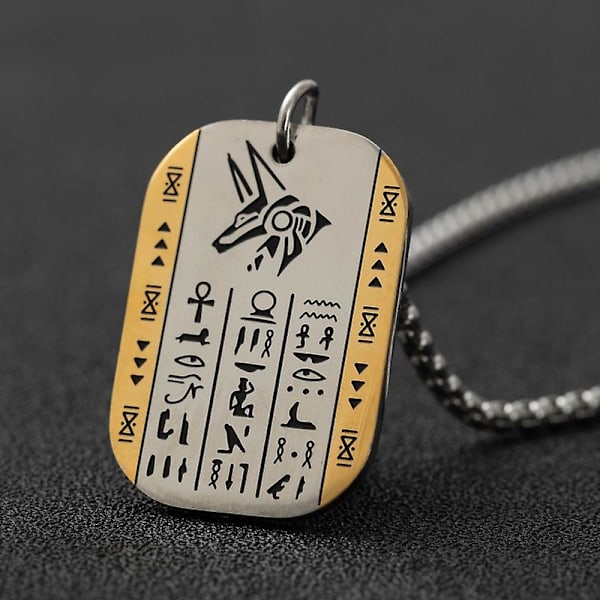 Ancient Egyptisk Ankh Korsskuren Armring Vintage Symbol Livets Nyckel Armband Minimalistiska Smycken för Kvinnor AL12786-Anubis-1