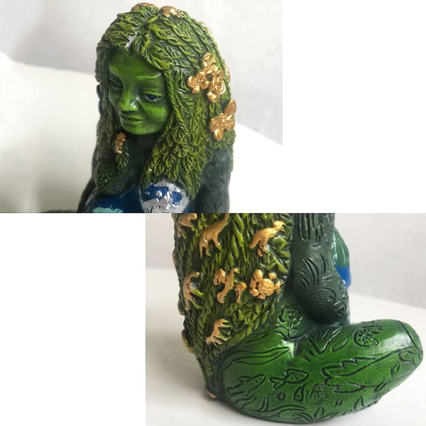 Moder Jord-figur, Moder Jord-ornament, Tusenårs Gaia Moder Jord-gudinne-statue, Dekorativ figurdekor i polyresin, for Orn i hjemmet