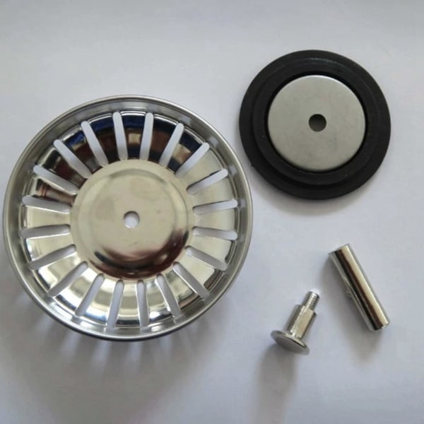 2x Diameter 78mm Rostfritt Stål Diskbänkssil Propp Avfall Plugg Diskbänksfilter