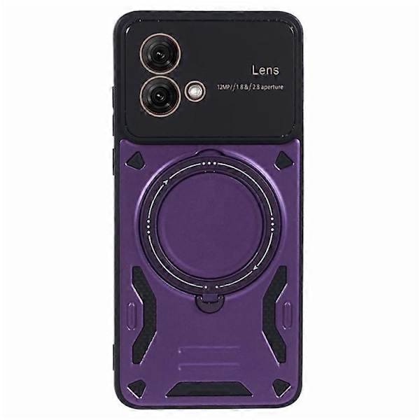 Kompatibel med Motorola Moto G84 5G Bakdeksel Kompatibel med MagSafe PC+TPU Støtte Telefondeksel Purple
