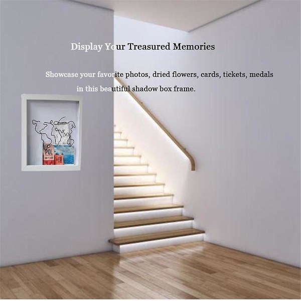 2 stk. Adventure Archive Box, Keepsake Collector Box, Billet Shadow Box, Opbevaringsboks til billetter, postkort, souvenirs Sort, l