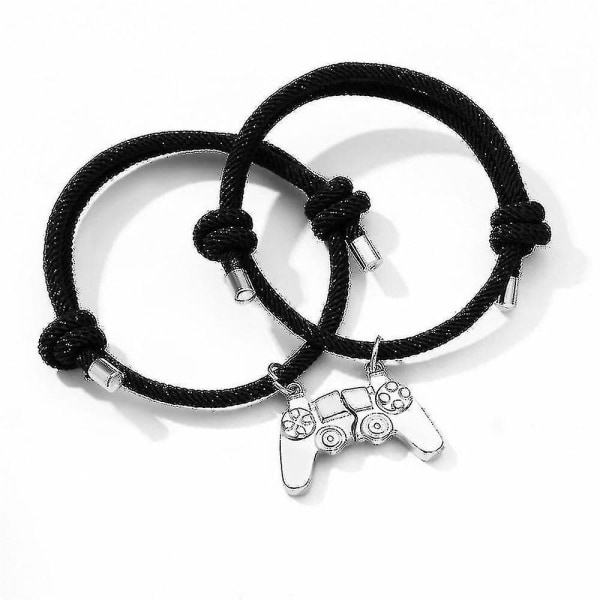 Alloy Gamepad Bästa vän Vänskapsarmband Par Älskare Magnetiska matchande armband Present