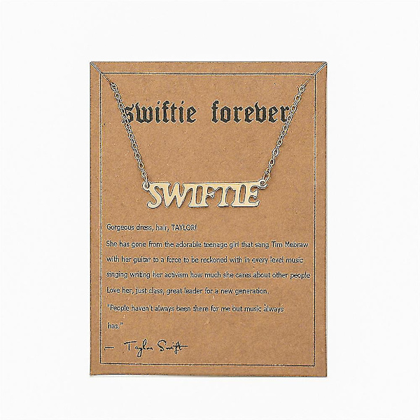 Halsband med hängen inspirerat av Taylor Swift för kvinnor, Swiftie-smycken, musikälskare, fan, födelsedagspresenter Swifie