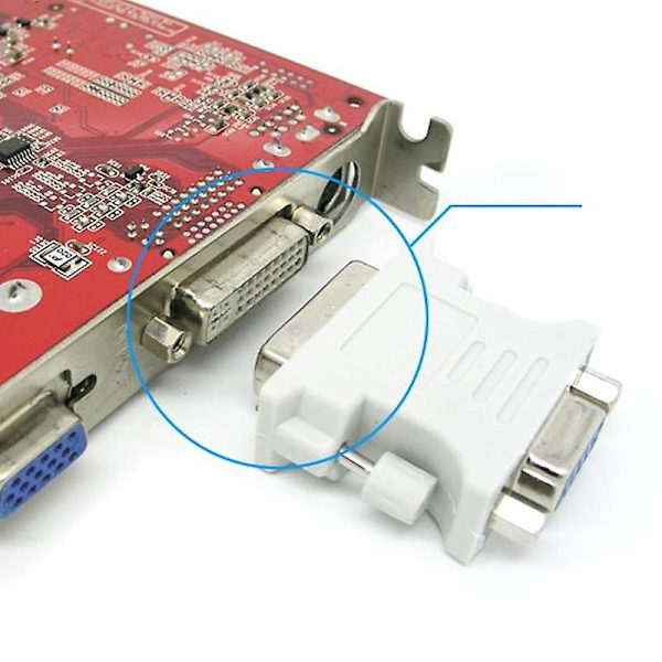 15 Pin Vga Hunn Til 24+1 Pin Dvi-d Hann Adapter Konverter ... Laptop