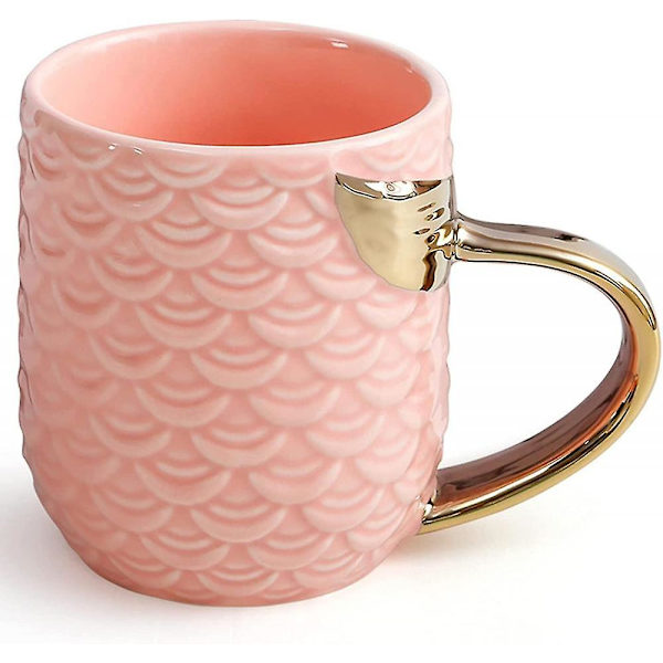 Havfrue Kaffe Kops, Keramik Kop Med Halehåndtag - Gave Til Valentinsdag Morsdag Jul Fødselsdag Bryllup (FÅ DET) pink