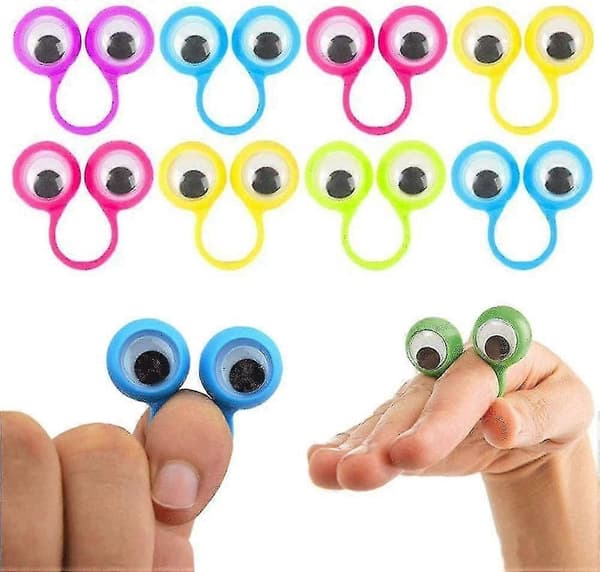 10 stk. Øje Fingerdukker, Finger Spioner Øjeæble Ring Øje Ring Legetøj