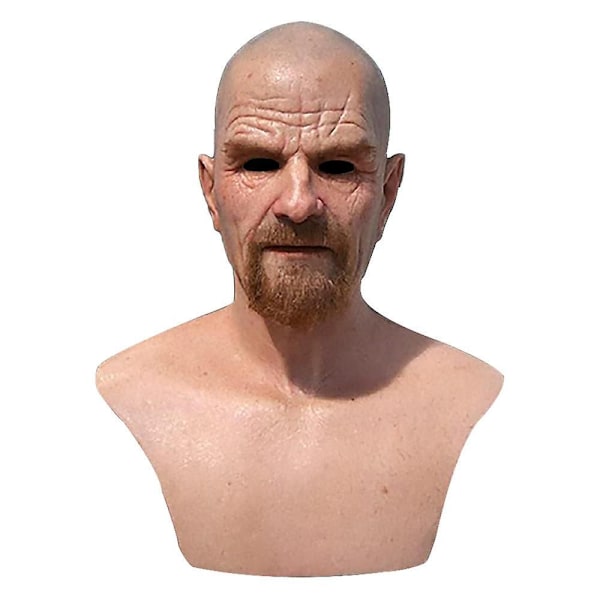 Realistiset vanhan miehen naamarit lateksista Cosplay-juhliin, koko kasvot peittävät naamarit