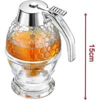 Honungsdispenser med förvaringsställ, 200 ml sirapsdispenserburk