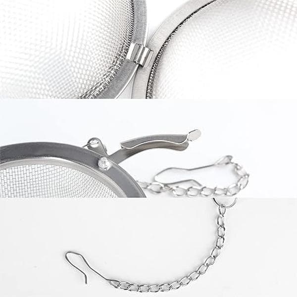 2 st Rostfritt stål teboll 2,7 tum tesil teinfuser sil