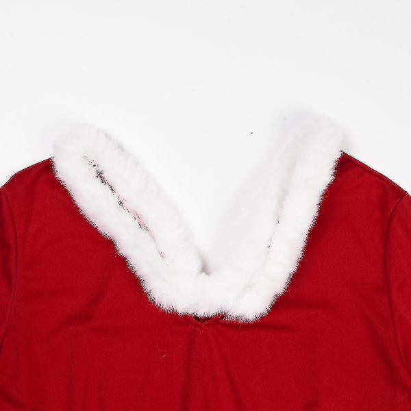 Dame Mrs Santa Claus Christmas Fancy Dress Voksen Dame Xmas Party Costume Red XL