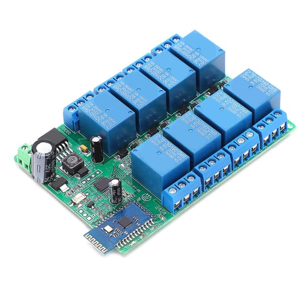 Bluetooth Timer Relæ DC 5V Relækort med 8 Kanaler Fjernbetjening til Android Telefon