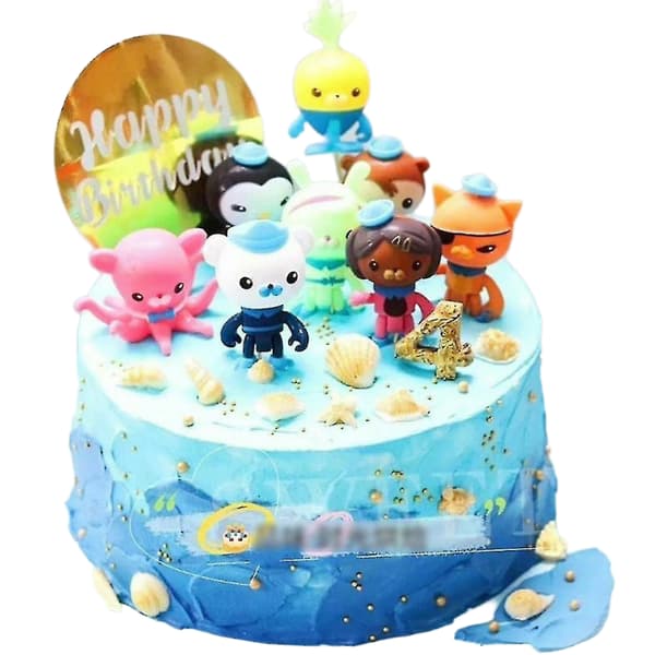 8 stk/sett Octonauts Dyrefigurer Octo Crew Pack Leketøysett Actionfigur Leker Barn