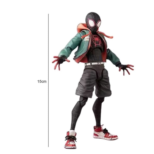 Spider-man: Model Toys Across The Spider-verse Action Figur Into The Spider Vers Miles Morales Karaktersamlingssett Hjemdekorasjon Ornament Fan