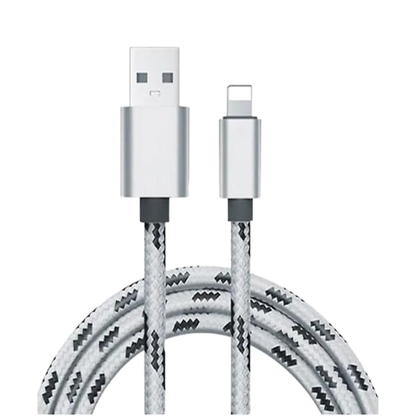 5 kpl 2 m punottua Lightning-kaapelia lataus- ja datakaapeli iPhone 11 13 14