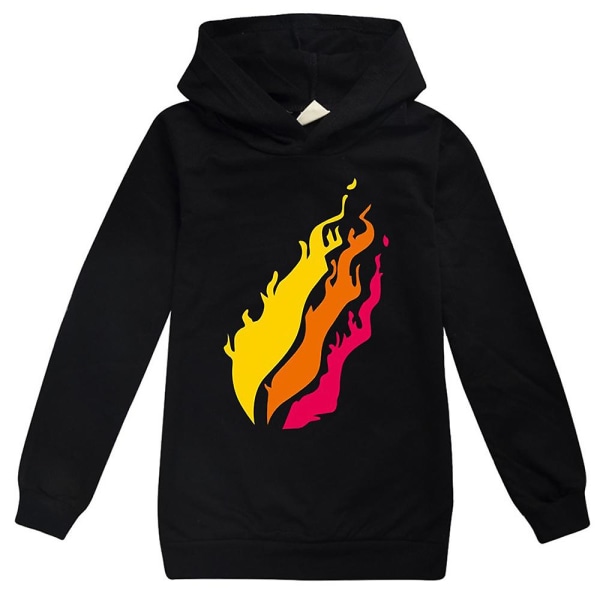 Børn Drenge Prestonplayz Print Langærmet Casual Hættetrøje Casual Pullover Toppe 7-16 år Black 15-16 Years