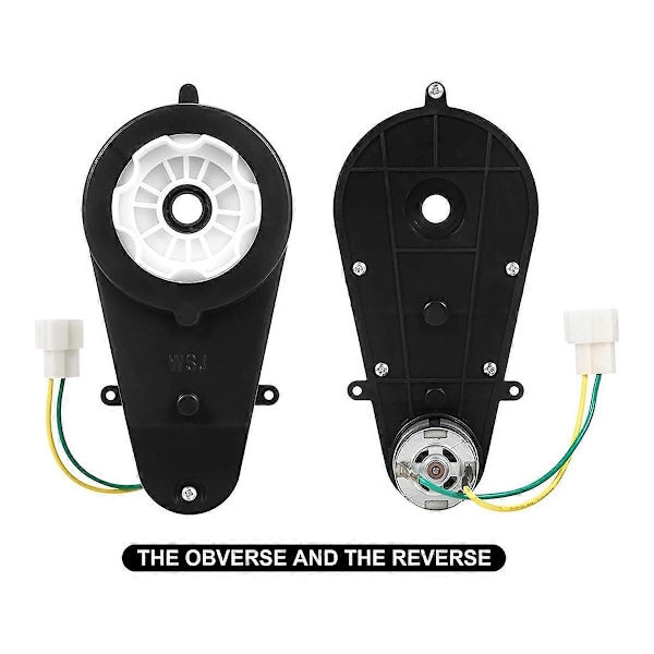 2 stk. Gearkasse til Børne Elbil 550 12V Motor 40000RPM Elmotor med Gearkasse Høj Hastighed RS550 DC Motor Match black