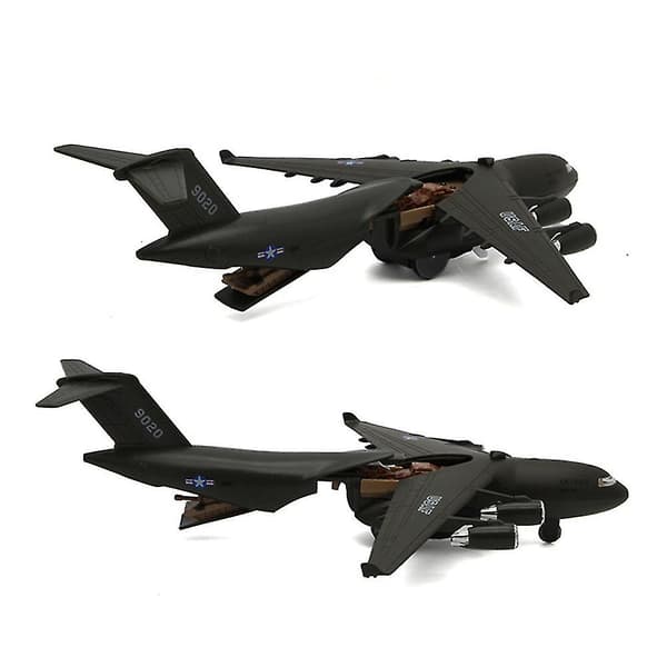 1/32 C17 Transportfly Træk-Tilbage Musik Led Model Borddekoration Legetøj Gave til Børn