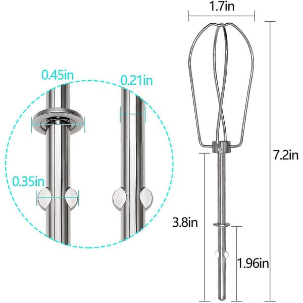 W10490648 Turbo-vispar för Kitchenaid Handmixer, 2 st