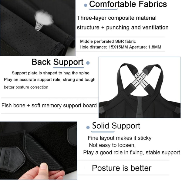 Selkätuki ja asennonkorjaaja naisille ja miehille, säädettävä selkäasennon korjaus, skolioosi-alaselän tuki niskasta, selästä ja hartioista XL