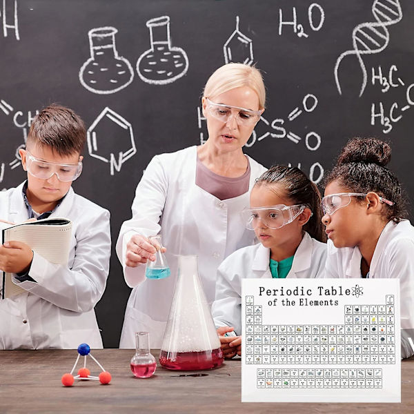 Akryl Periodisk Tabell Display Med Ekte Elementer Barn Undervisning Skole Dag Bursdagsgave Kjemisk Element Hjemmeskole Dekor