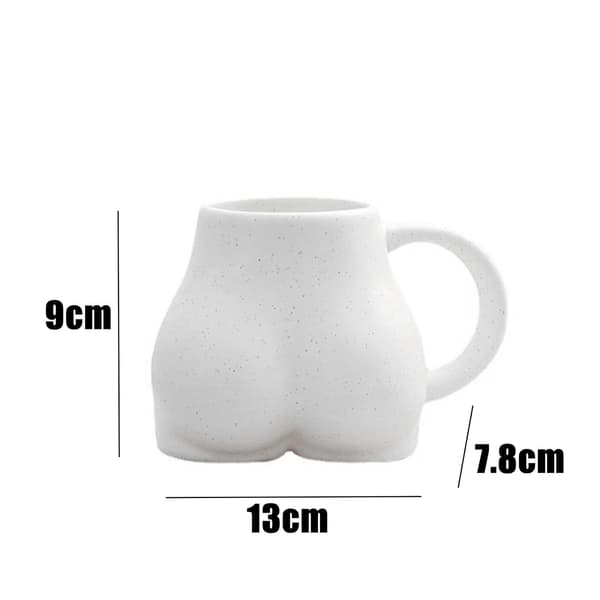 Rolig kroppsformad mugg kopp konstdesign mugg frukostkopp kaffemjölkskopp