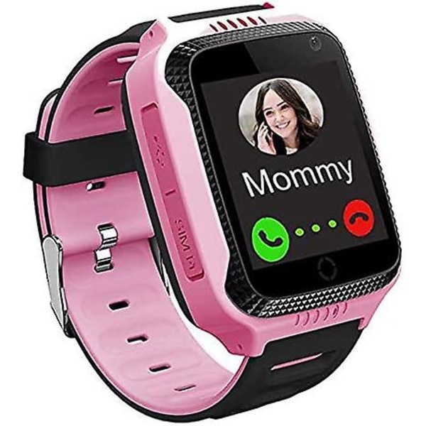 GPS Smartwatch til Børn - Touchscreen Smartwatch med Opkald, Stemmebeskeder, SOS, Lommelygte, Digitalt Kamera, Alarmur, Gave til Børn Drenge Piger S
