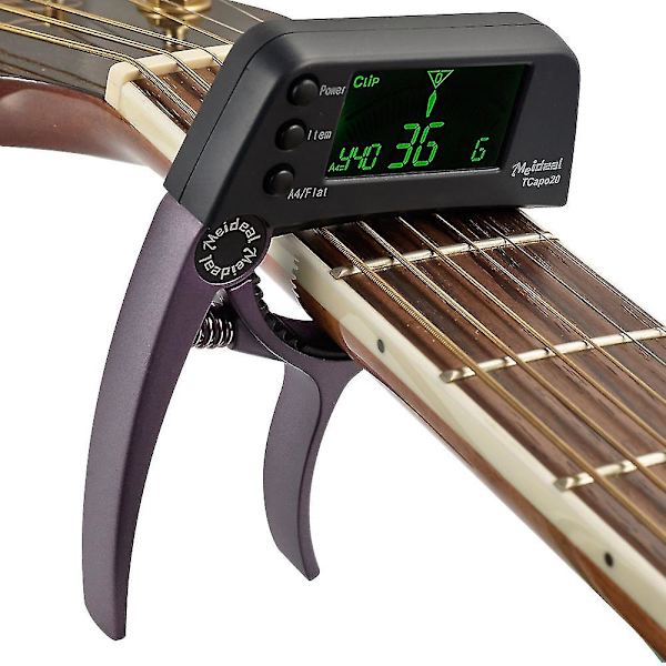 Tcapo20 Hurtig Skift Nøgle Capo Tuner Legering Materiale Til Akustisk Elektrisk Guitar Bas Kromatisk